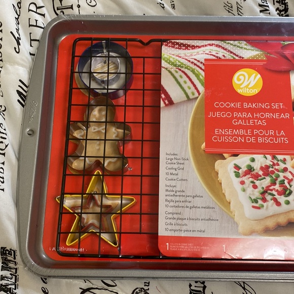 Cookie Baking Sheet with 10 Cookie Cutters - Picture 7 of 8